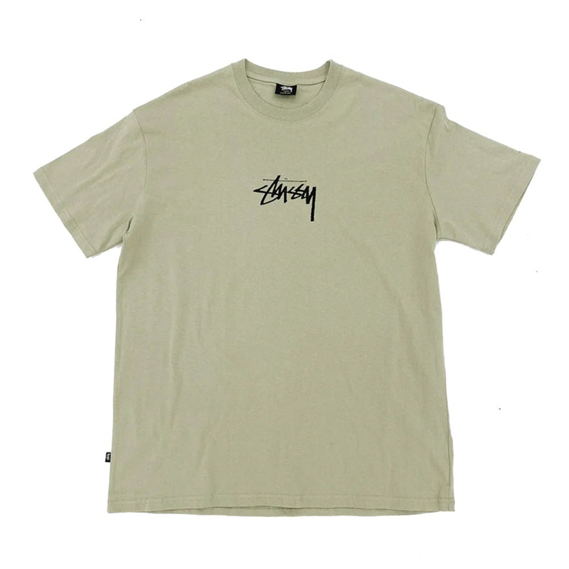 STUSSY STOCK CHEST SS TEE OLIVE