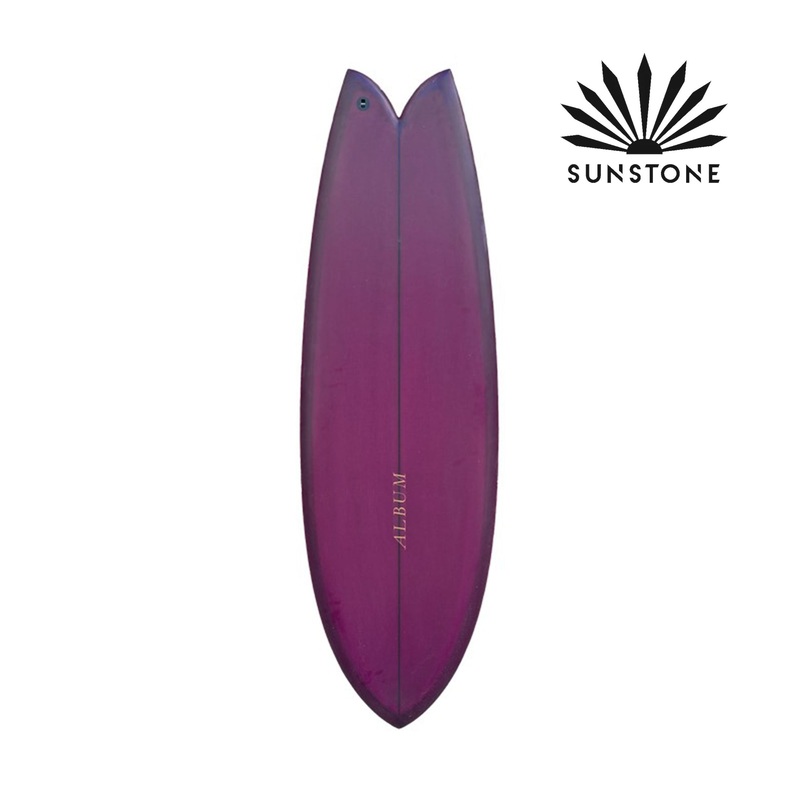 ALBUM SUNSTONE 5'6 BURGANDY TINT PU SURFBOARD
