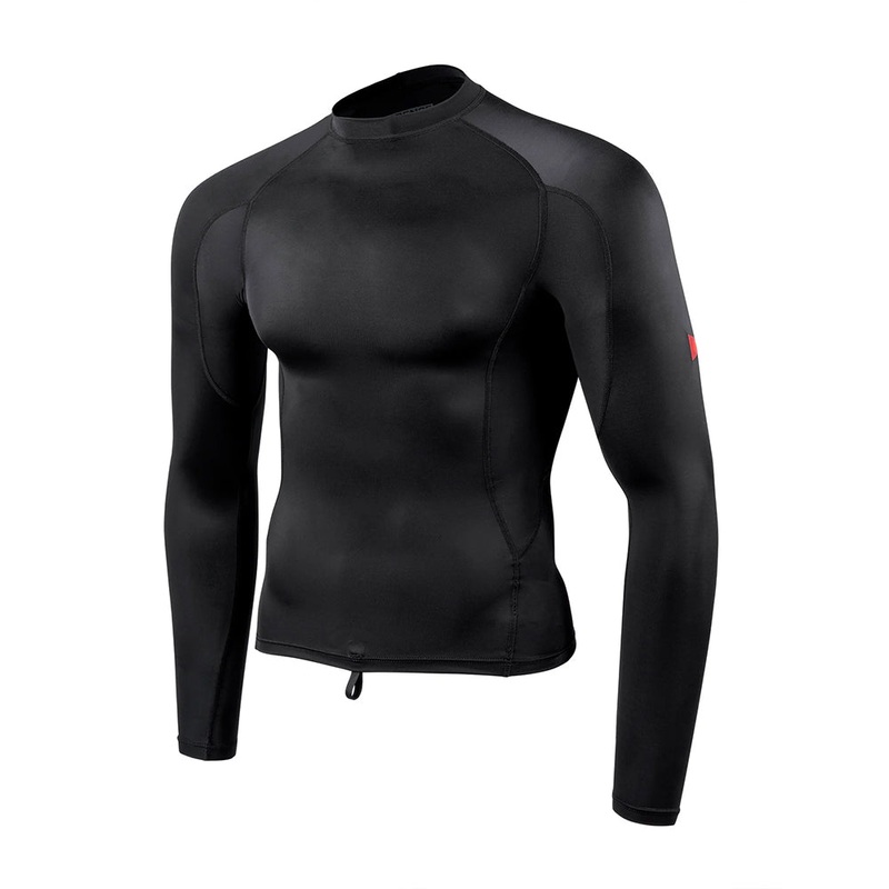 FLORENCE MARINE X LONG SLEEVE CREW RASH GUARD BLACK