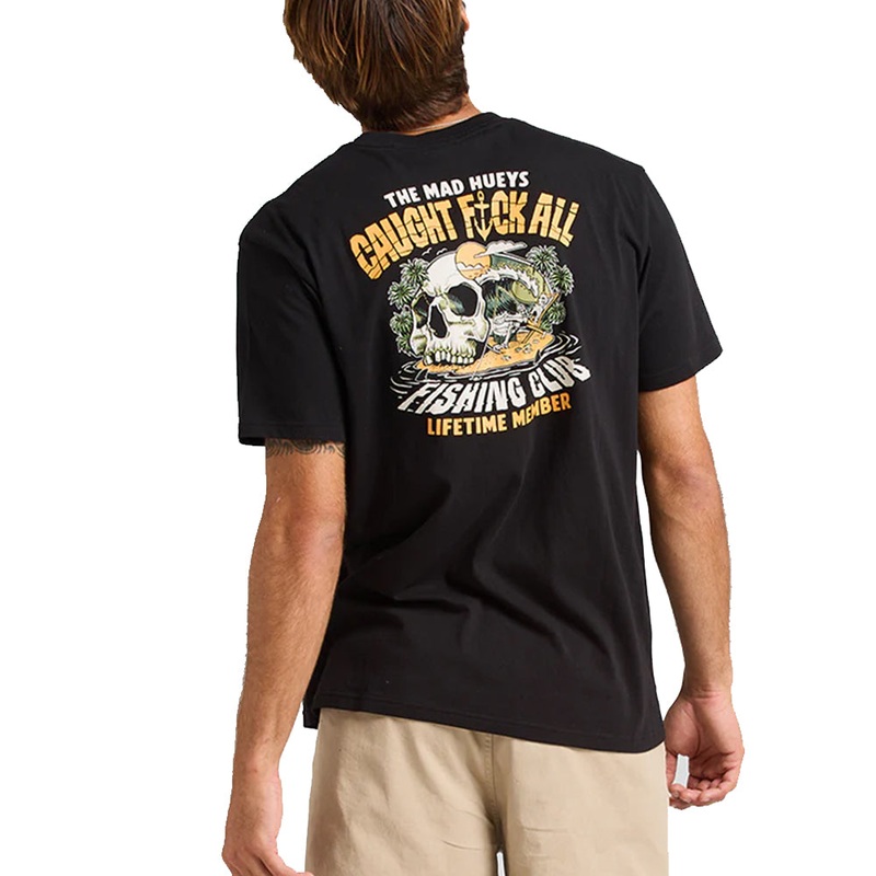 MAD HUEYS CAUGHT F*CK ALL TEE BLACK