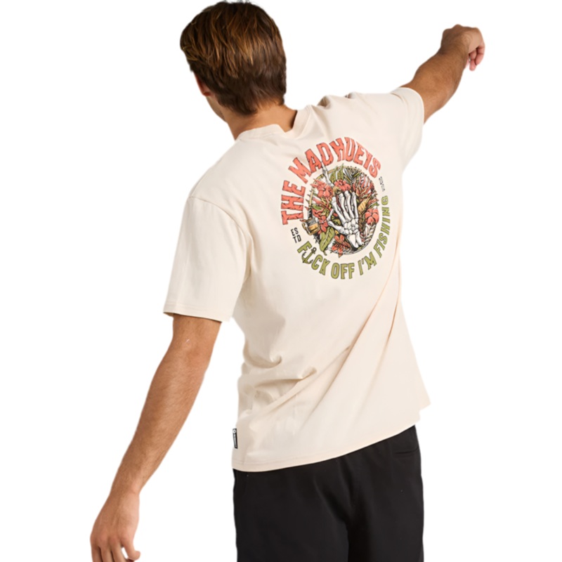 MAD HUEYS F*CK OFF IM FISHING TEE CEMENT