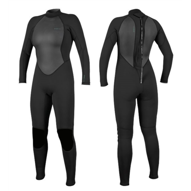 O'NEILL WOMENS FACTOR BACK ZIP 3/2MM BLACK