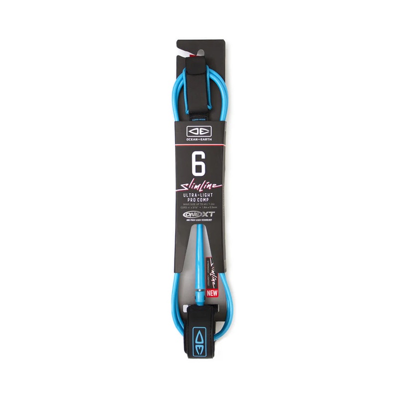 OCEAN & EARTH SLIM LINE ONE XT PRO COMP 6'0 LEASH BLUE