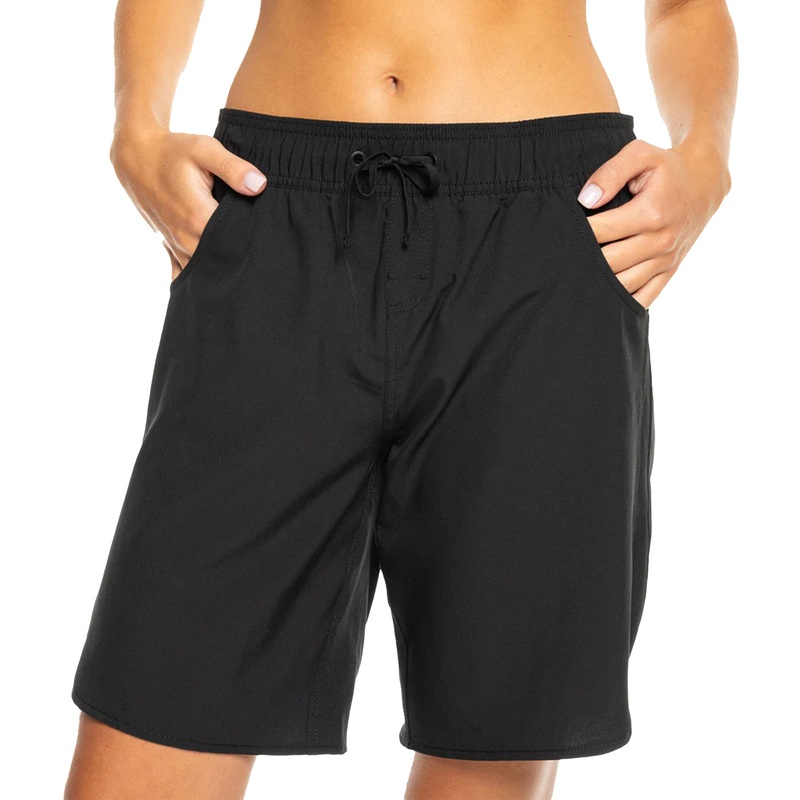 ROXY WOMENS WAVE 9 INCH BOARDSHORT ANTHRACITE