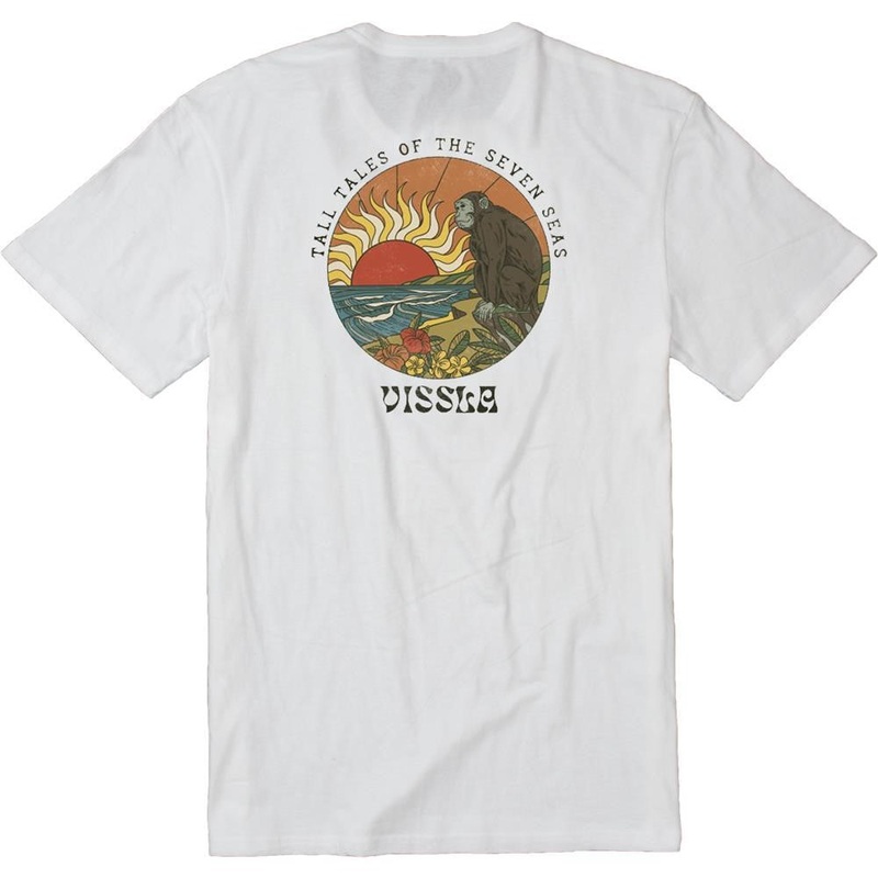 VISSLA MONKEY SEA ORANIC BLEND TEE WHITE