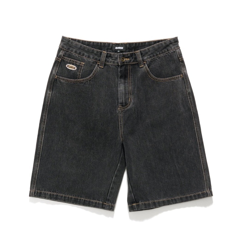 XLARGE  BULL DENIM 91 SHORT WASHED BLACK