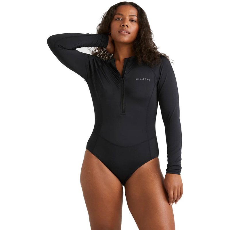 BILLABONG SERENE SUNSHIRT BODYSUIT BLACK