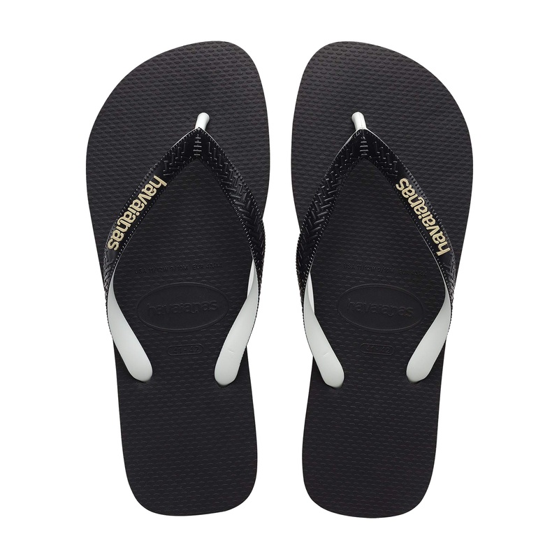 HAVAIANAS TOP BLACK WHITE TAN