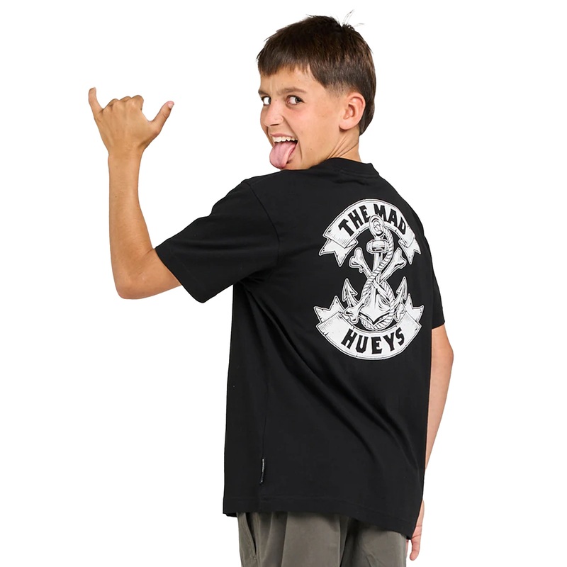 MAD HUEYS ANCHOR BONES TEE BLACK