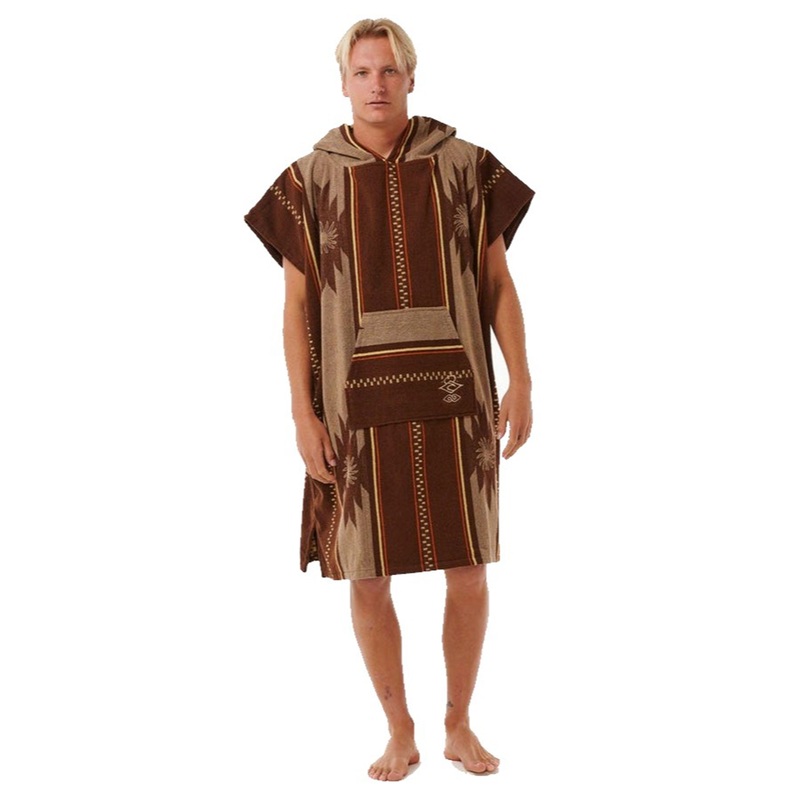 RIP CURL SEARCHERS HOODED TOWEL DUSTED CHOCOLATE