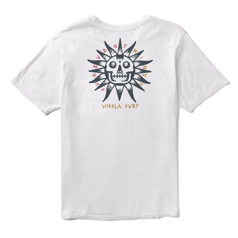 VISSLA BURNT UP ORGANIC MEN'S SS TEE WHITE