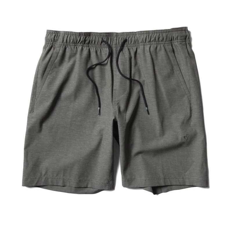 VISSLA HEMP NO SEAMS 18" ELASTIC WALKSHORT VINTAGE GREEN