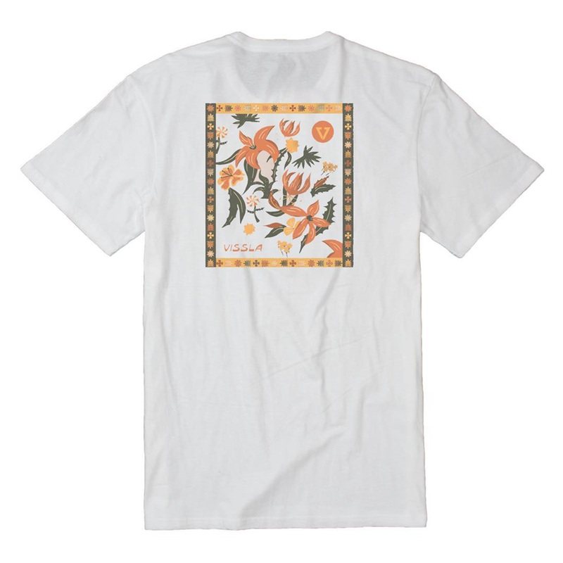 VISSLA HIBISCUS HAZE ORGANIC BLEND TEE WHITE