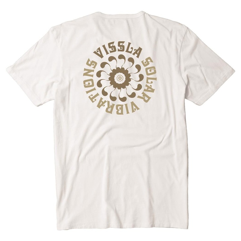 VISSLA MEN'S SOLAR SPIRALS ORGANIC SS TEE WHITE