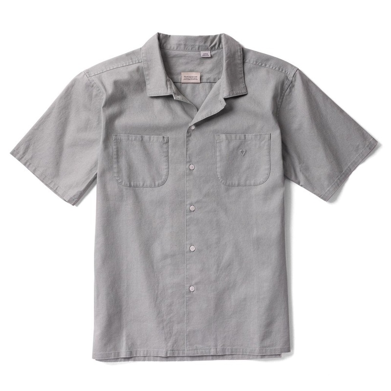 VISSLA NATURAL DYE ECO SHIRT BAMBOO CHARCOAL