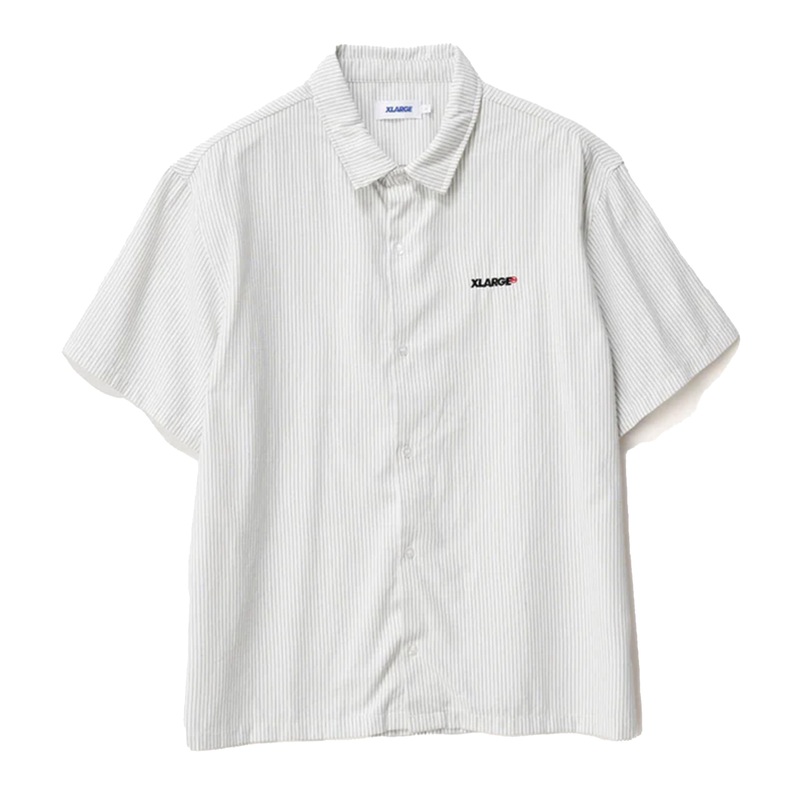 XLARGE 91 OXFORD SS SHIRT TRUE WHITE BLACK