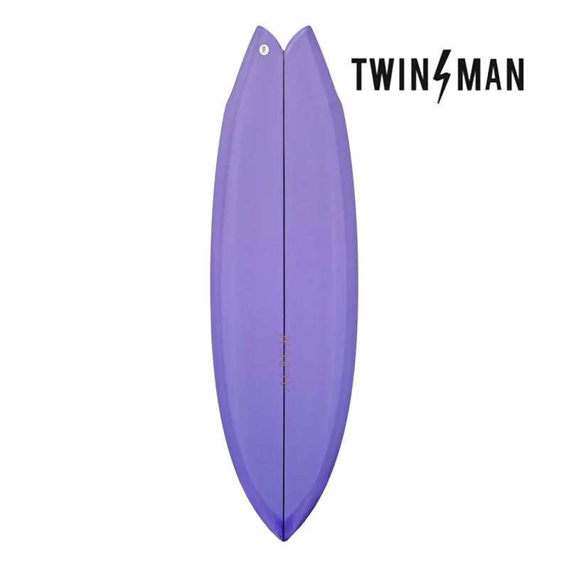 ALBUM TWINSMAN 5'6 PURPLE TWIN FIN SURFBOARD