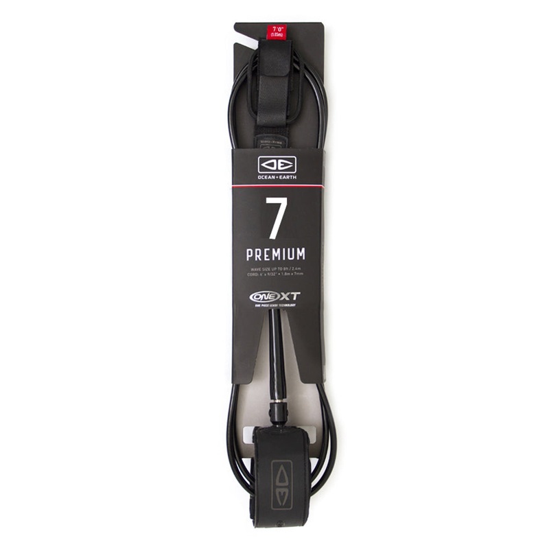 OCEAN & EARTH REEF QUICK RELEASE XT 7'0 LEASH BLACK