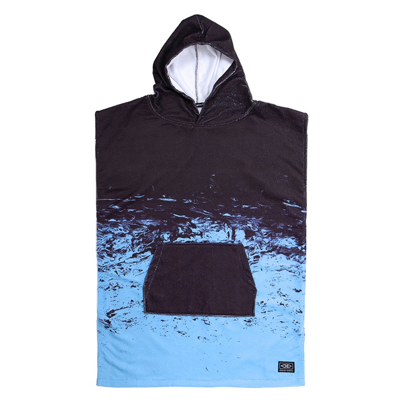 OCEAN & EARTH YOUTH SOUTHSIDE HOODED BEACH TOWEL BLUE
