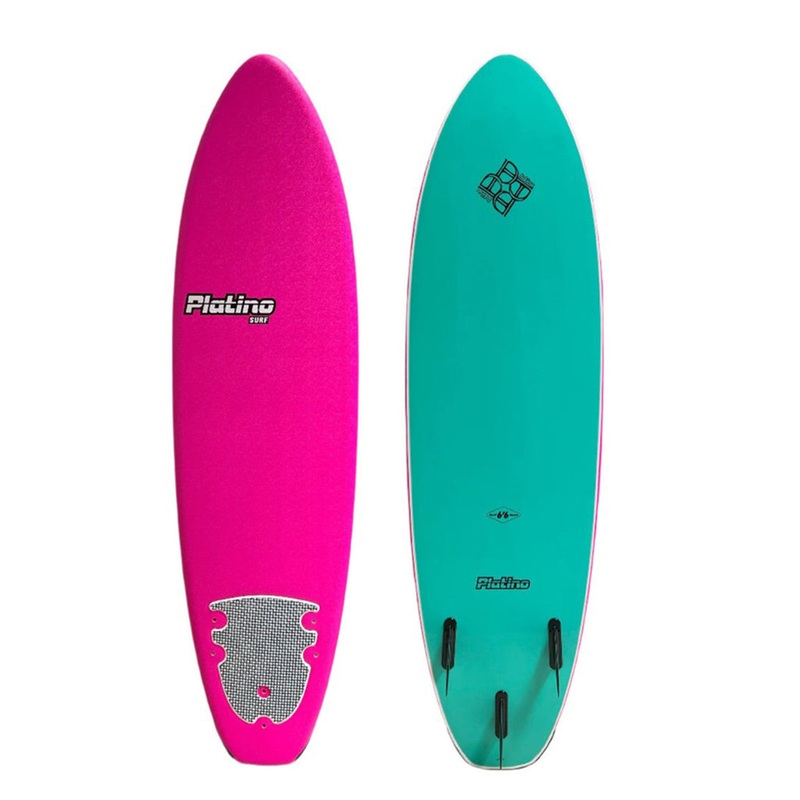 PLATINO 6'6 SOFTBOARD PINK TURQUOISE