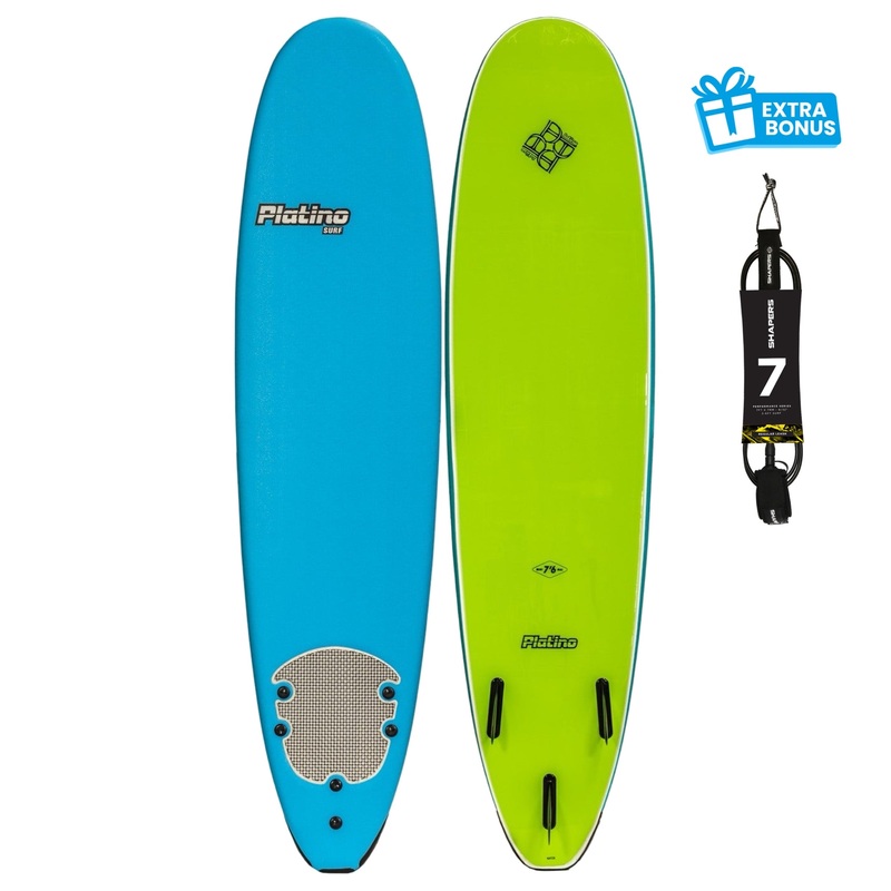 PLATINO 7'6 SOFTBOARD AZURE BLUE LIME