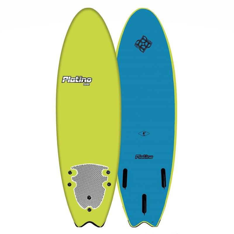 PLATINO FISH 5' 6 SOFTBOARD LIME BLUE