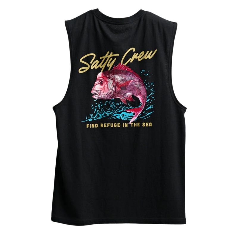 SALTY CREW SNAPPER MUSCLE TANK BLACK