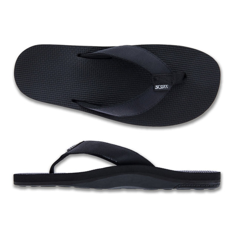 SCOTT MANOA MENS BLACK SANDAL
