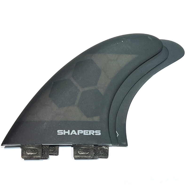SHAPERS AM1 MEDIUM 3 FIN DUAL TAB BLACK