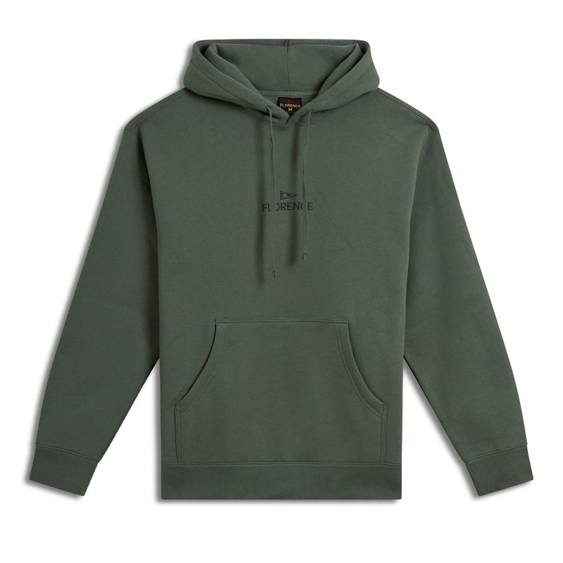 FLORENCE EMBROIDERED HOODIE DARK SAGE