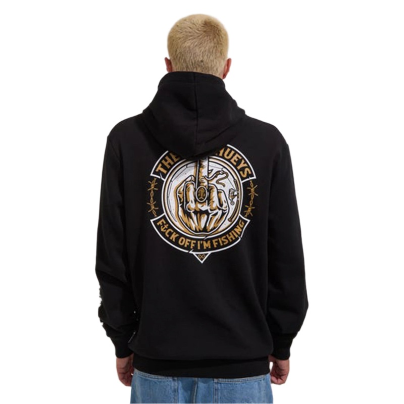 MAD HUEYS FK OFF FISH ON PULLOVER HOOD
