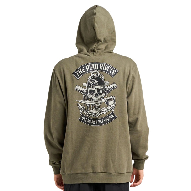 MAD HUEYS PIRATE PULLOVER HOOD OLIVE