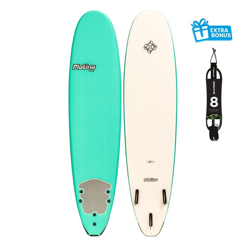 PLATINO 8'0 SOFTBOARD TURQUOISE WHITE