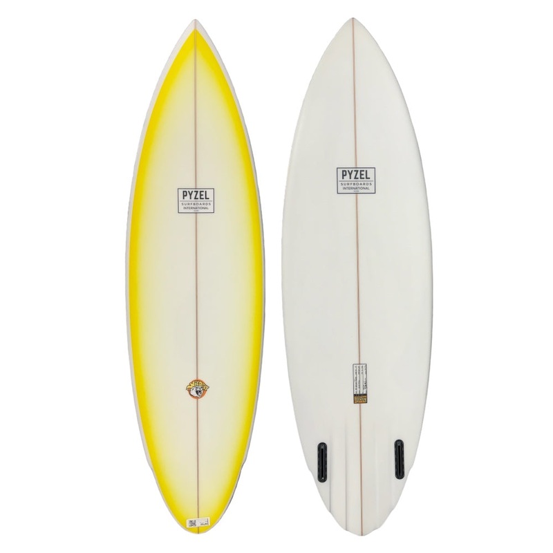 PYZEL WILD CAT PU TWIN FIN SURFBOARD