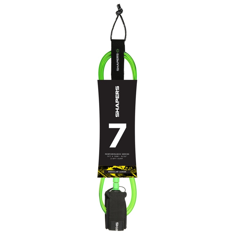 SHAPERS 7FT REGULAR SURF LEASH GREEN
