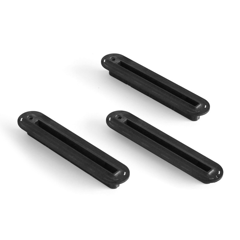 SHAPERS SINGLE TAB BOXES - BLACK SET THURUSTERS (FUTURES FINS COMPATIBLE)