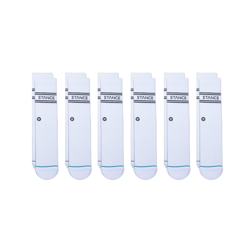 STANCE BASIC CREW WHITE 6 PACK