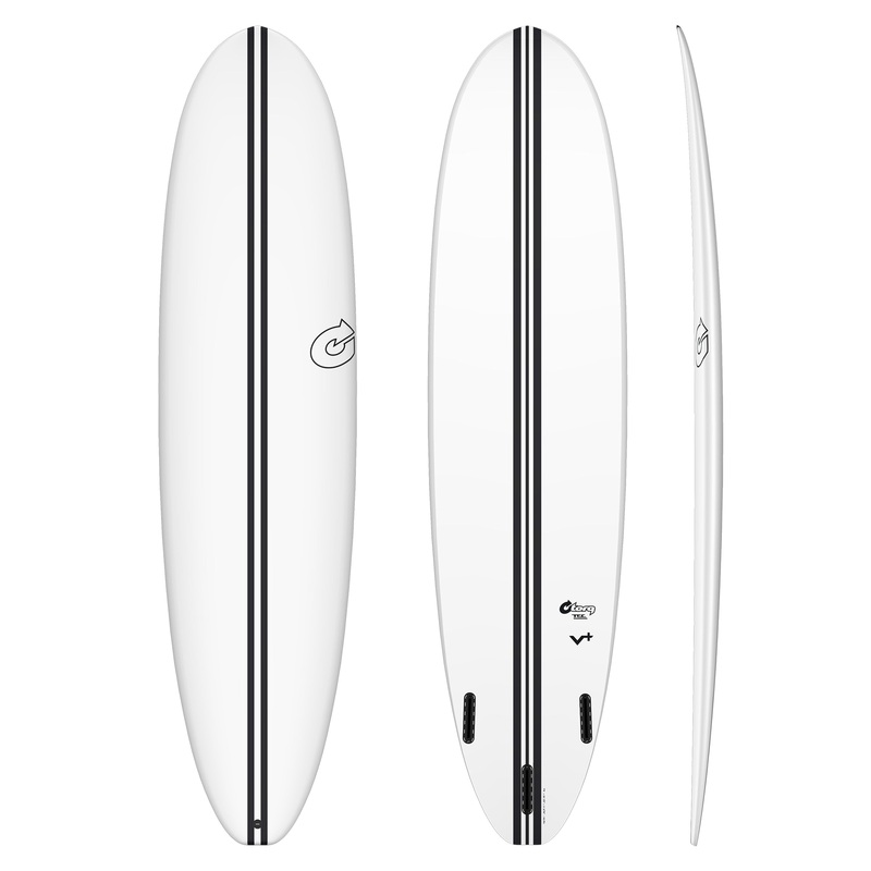 TORQ TEC M2V+ WHITE MIDLENGTH SURFBOARD