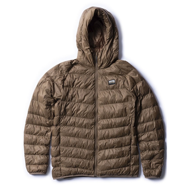VISSLA PACIFIC PACKABLE ECO PUFF JACKET BROWN