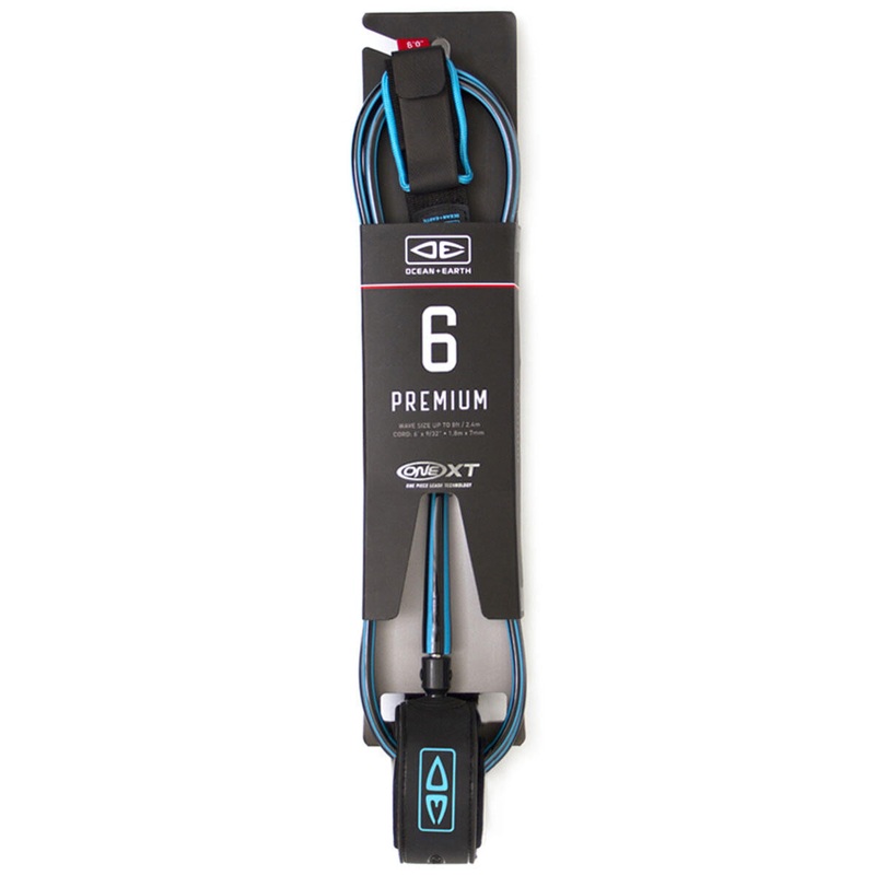 OCEAN & EARTH XT 6'0 ONE PIECE LEASH BLACK BLUE