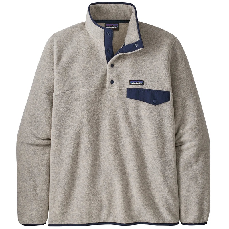 PATAGONIA MENS LIGHT WEIGHT SYNCH SNAP PULLOVER OATMEAL
