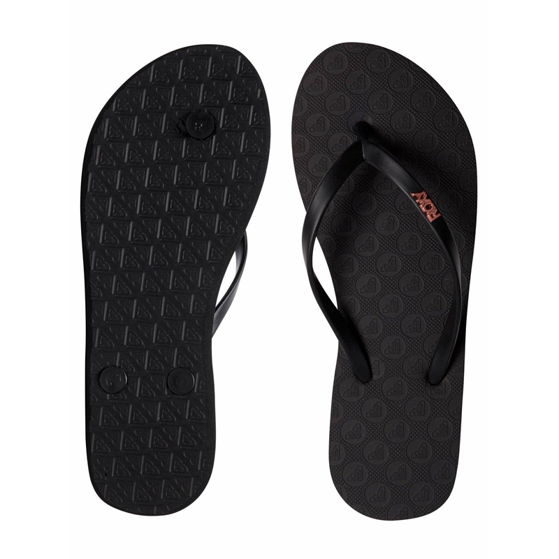 ROXY VIVA IV BLACK ROSE GOLD JANDAL