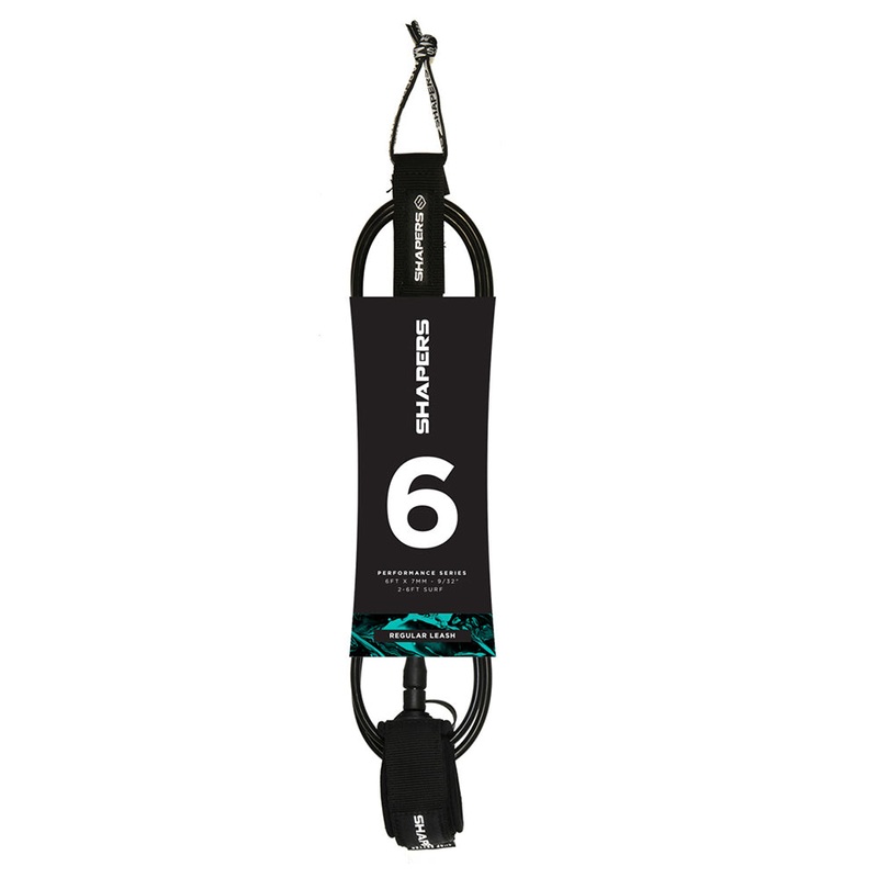 SHAPERS 6FT REGULAR SURF LEASH BLACK