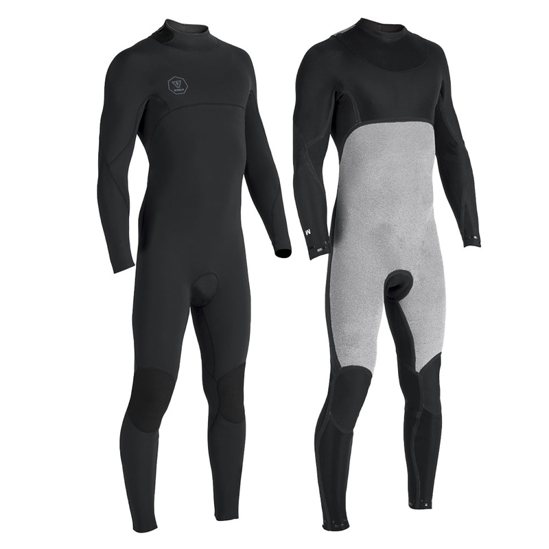 VISSLA 7 SEAS 3/2MM BACK ZIP STEAMER BLACK JADE
