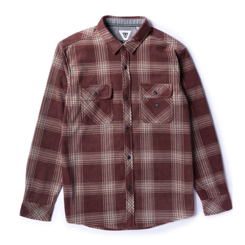 VISSLA ECO-ZY POLAR FLANNEL FIRED BRICK