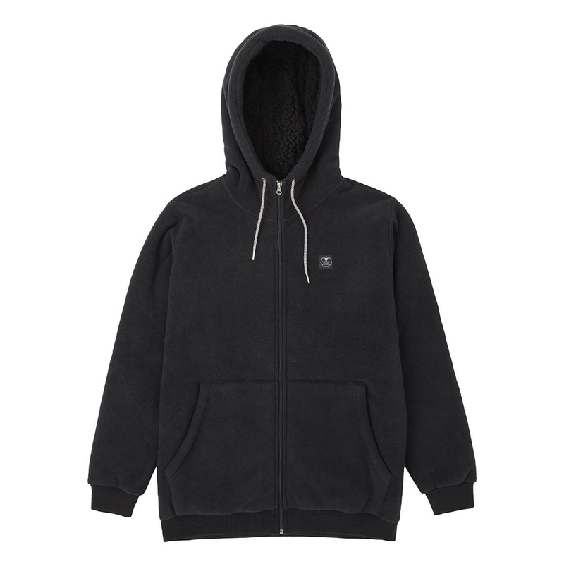 VISSLA ECOZY POLAR ZIP HOODIE FLEECE BLACK