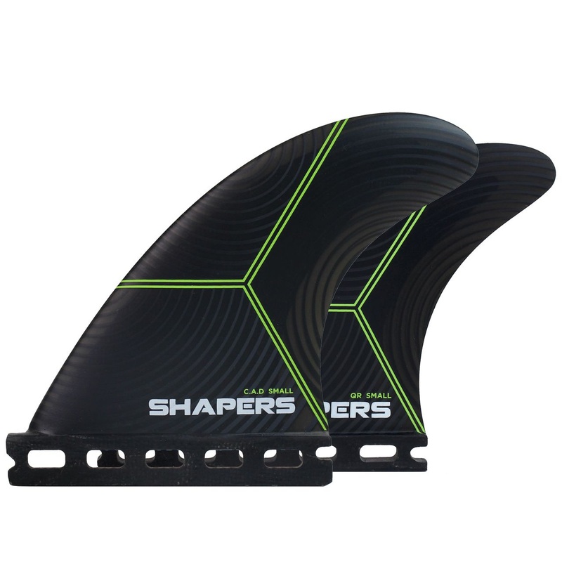SHAPERS C.A.D AIRLITE SMALL SINGLE TAB 5 FIN SET + DARC DRIVE