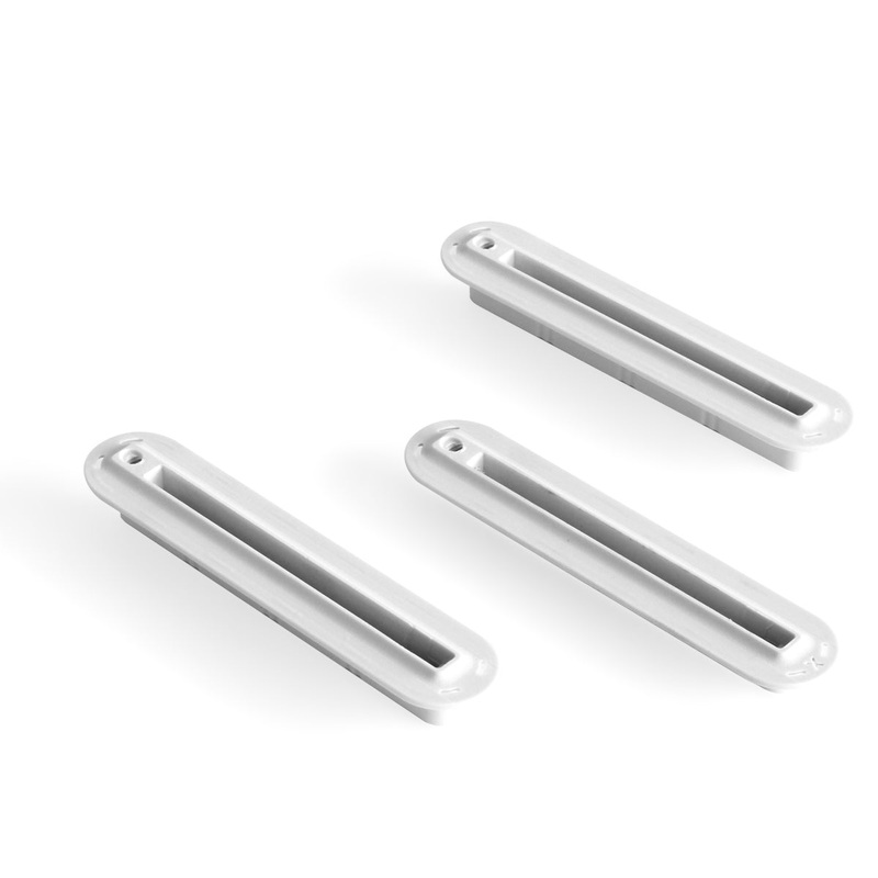 SHAPERS SINGLE TAB BOXES - White SET THURUSTERS (FUTURES FINS COMPATIBLE)