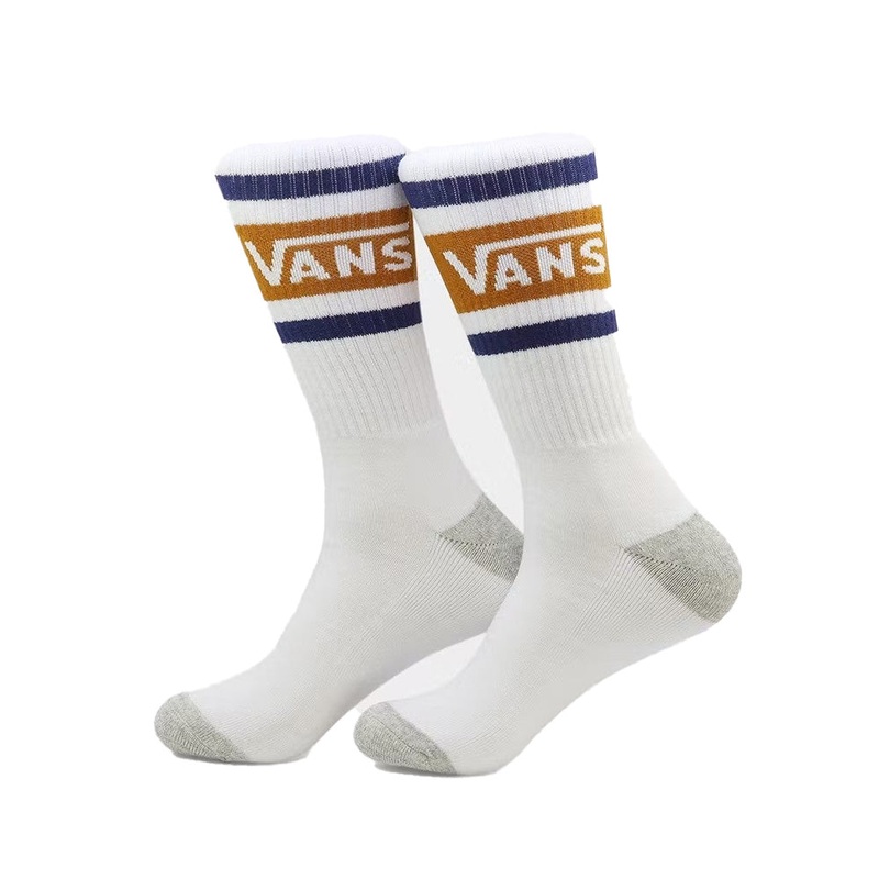 VANS DROP V CREW BLUE ORANAGE SOCKS 1PK (US9.5-13)