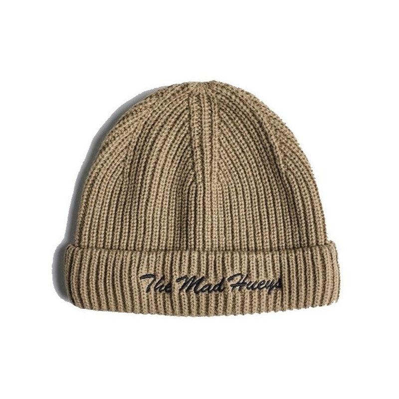 MAD HUEYS CALM DOWN ROLL UP WHARFIE BEANIE KHAKI